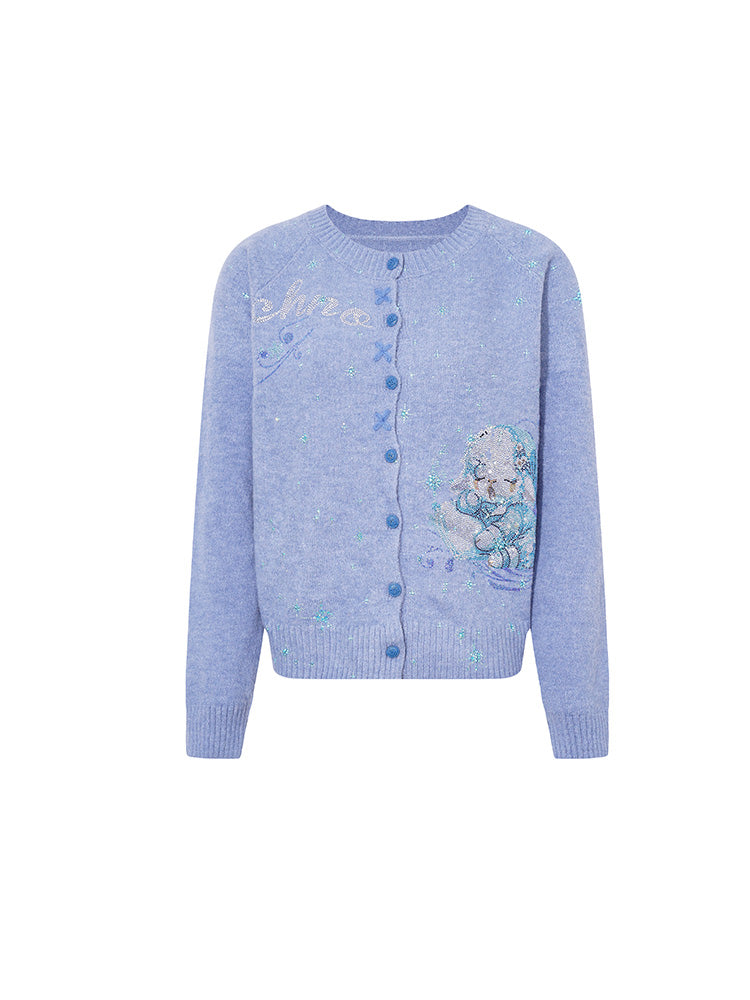 tch crystal-embellished knit cardigan lightblue HighEnd Luxury Streetwear Brand Official Showcase