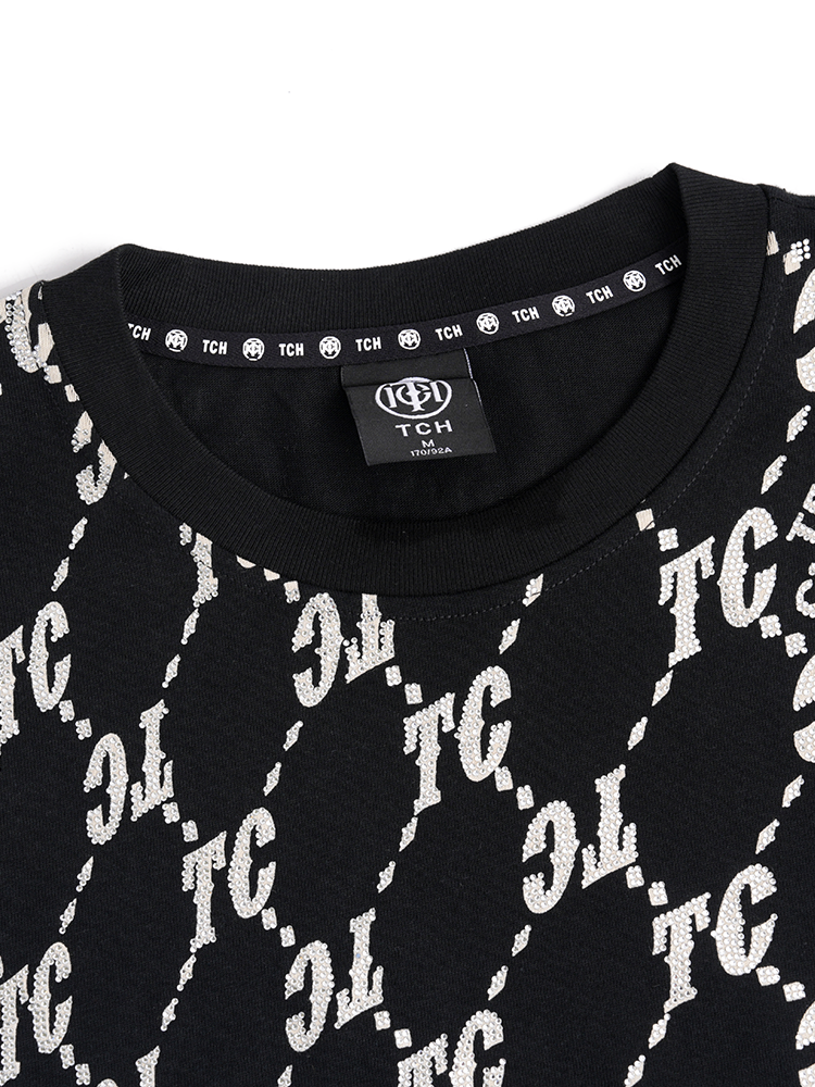 tch crystal-logo cotton street t-shirt black HighEnd Luxury Streetwear Brand Official Showcase