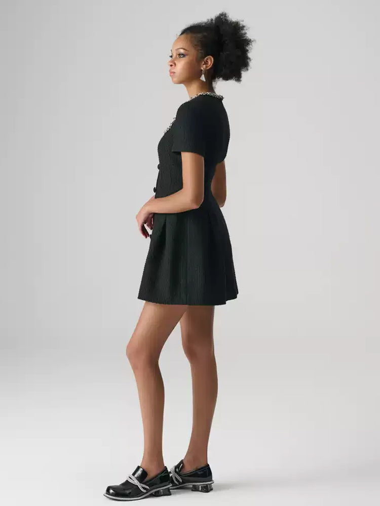 tch crystal embellished sweetheart mini dress black HighEnd Luxury Streetwear Brand Official Showcase