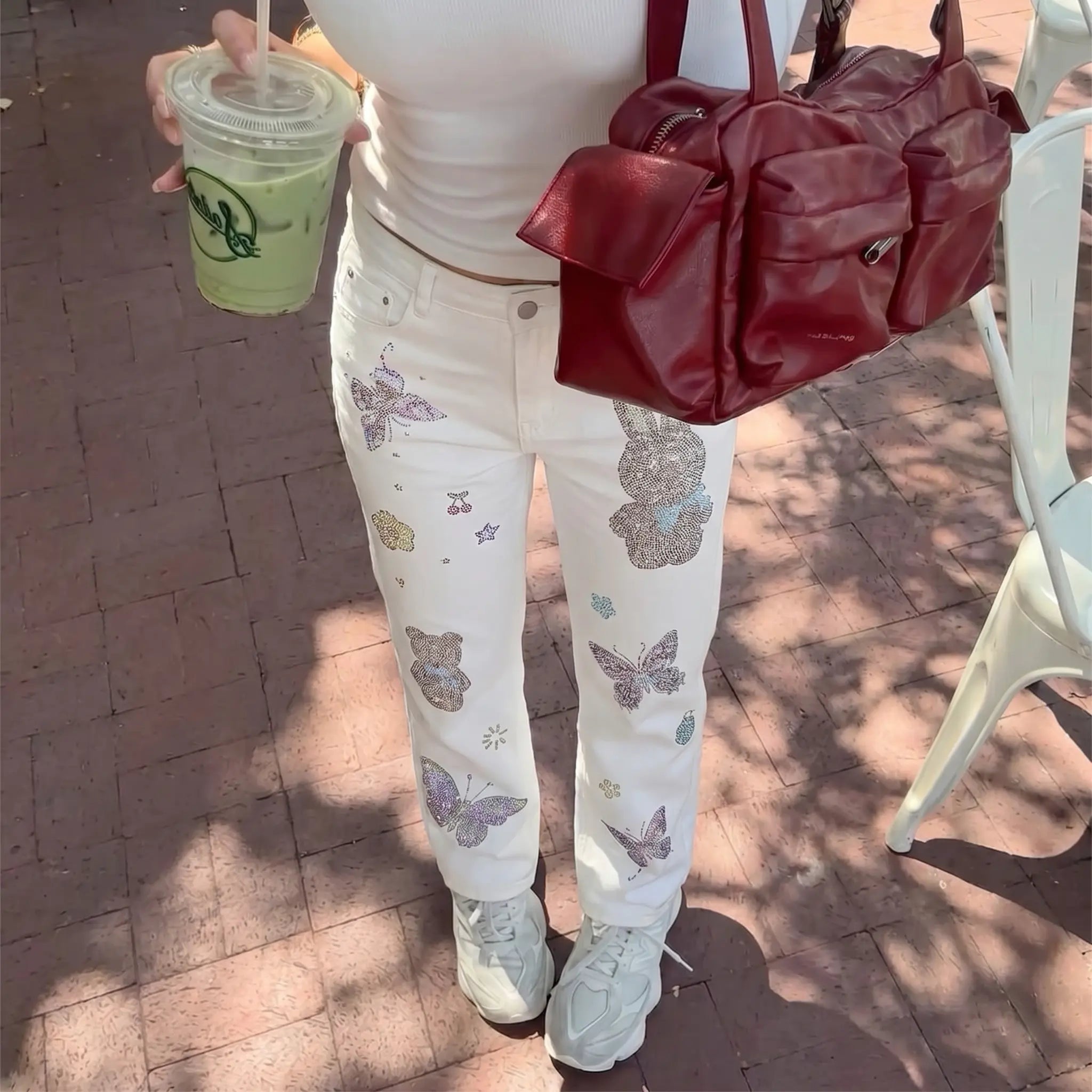 TCH Dream Bunny & Butterfly Rhinestone Jeans-3
