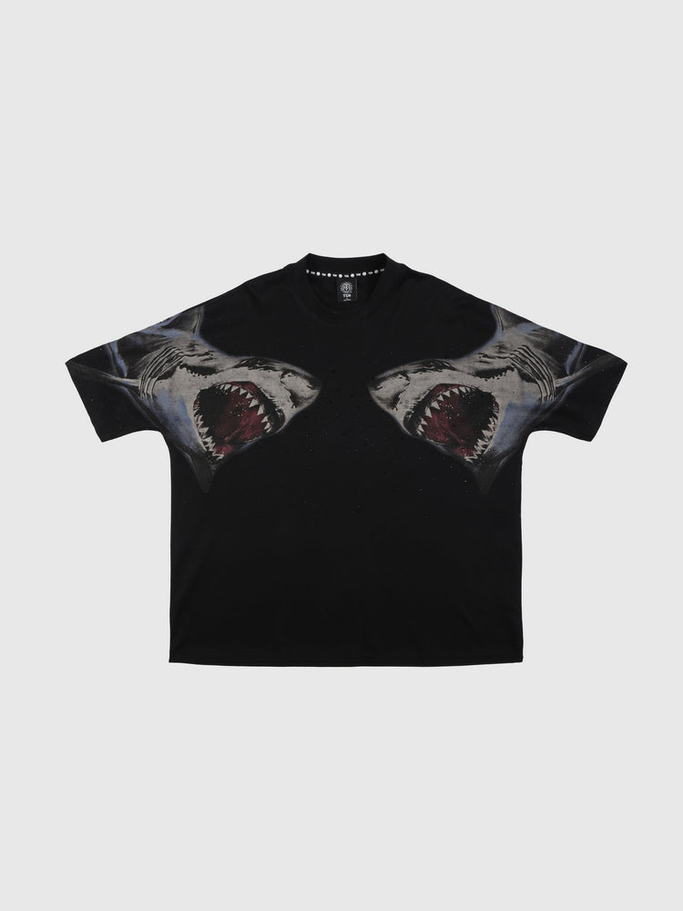 tch fashionable diamond-embedded short-sleeved t-shirt black HighEnd Luxury Streetwear Brand Official Showcase
