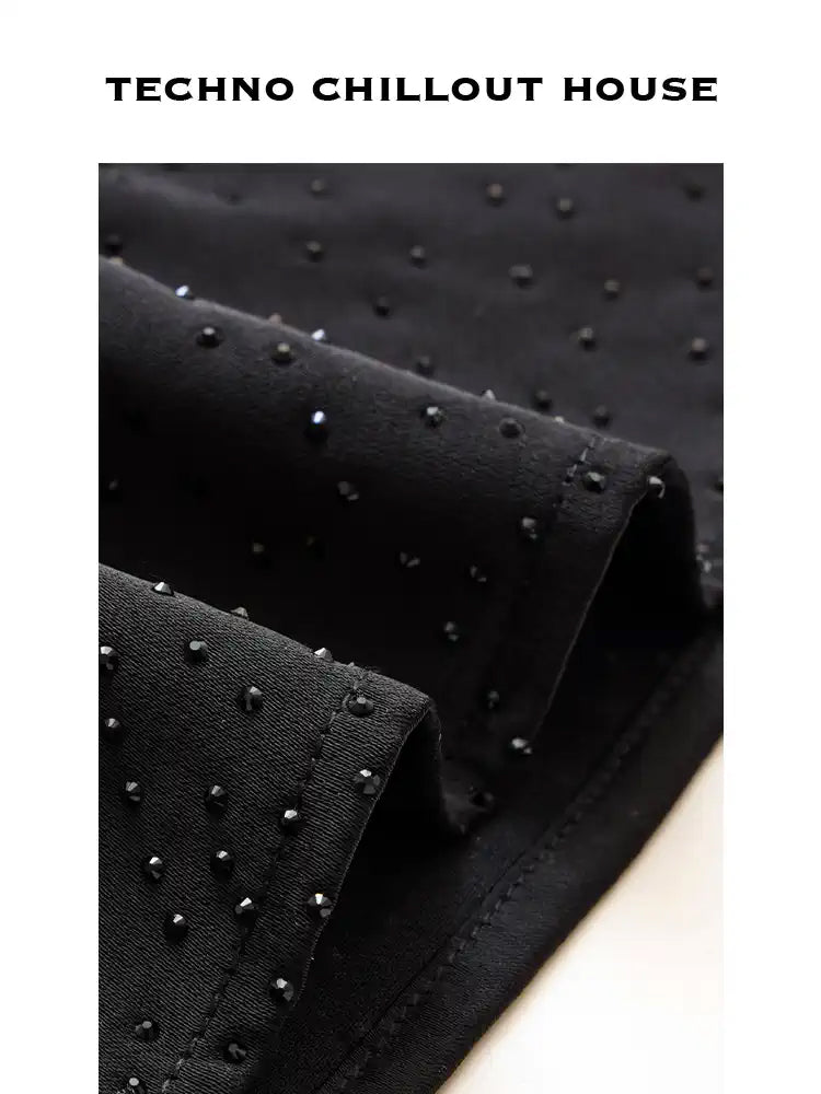 tch floral embroidered rhinestone crop top black HighEnd Luxury Streetwear Brand Official Showcase