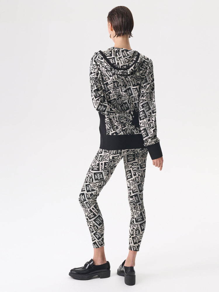 TCH Full Sleeve Print Crop Full-Zip Hoodie