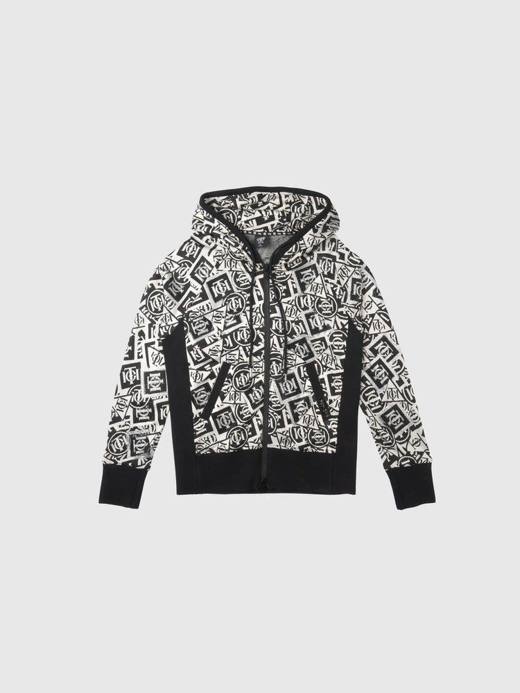 TCH Full Sleeve Print Crop Full-Zip Hoodie