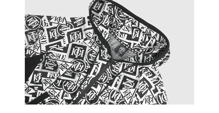 TCH Full Sleeve Print Crop Full-Zip Hoodie