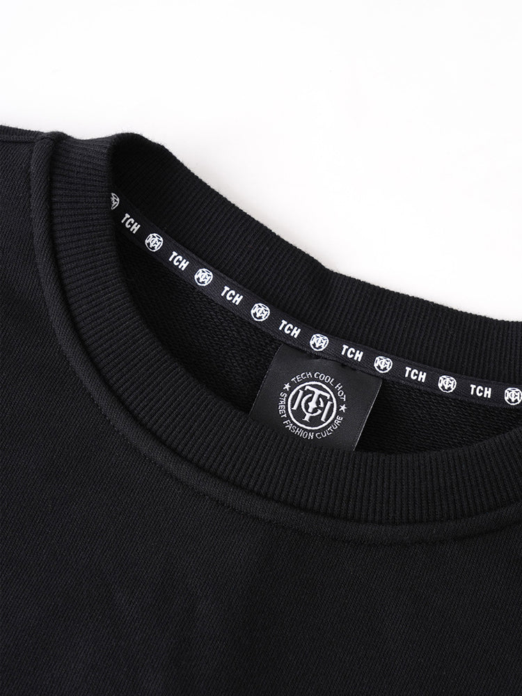 tch goldprint cotton sweatshirt with angel wings black HighEnd Luxury Streetwear Brand Official Showcase