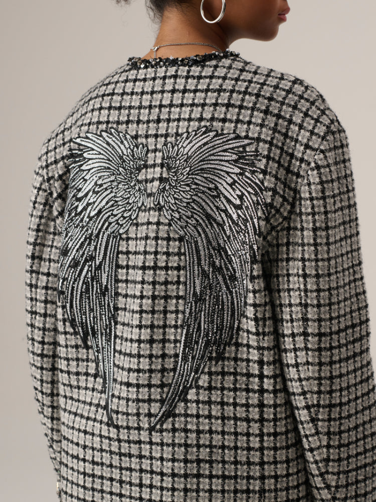 tch gold button tweed cardigan black HighEnd Luxury Streetwear Brand Official Showcase