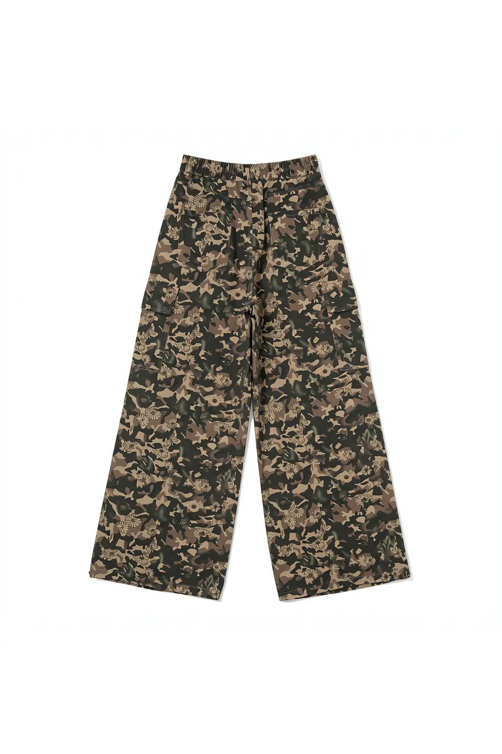 Camouflage-patterned pants on a white background, TCH Gold Snowflake Rhinestone Camo Denim Jeans
