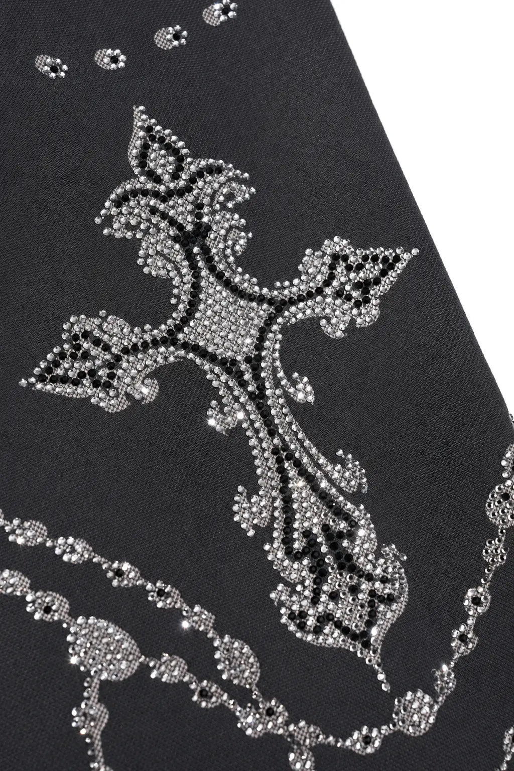 TCH Gothic Cross Rhinestone Wide Leg Sweatpants Luxury Streetwear Brand Official Showcase