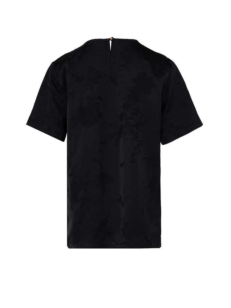tch graphic rhinestone jacquard cotton t shirt black HighEnd Luxury Streetwear Brand Official Showcase