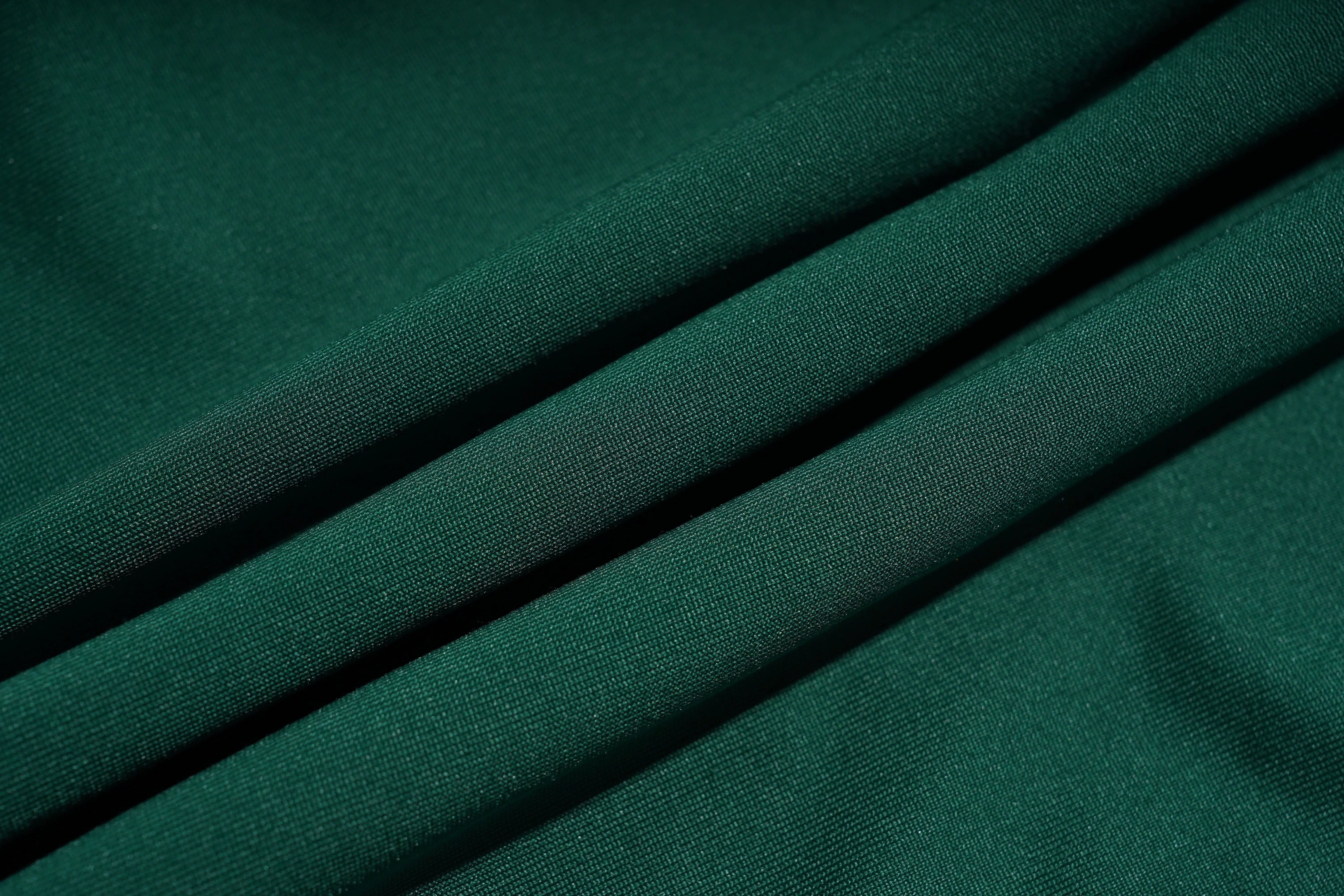 Dark green fabric with folds, TCH Green Lace Trim V-Neck Rhinestone Wing Long Sleeve Top