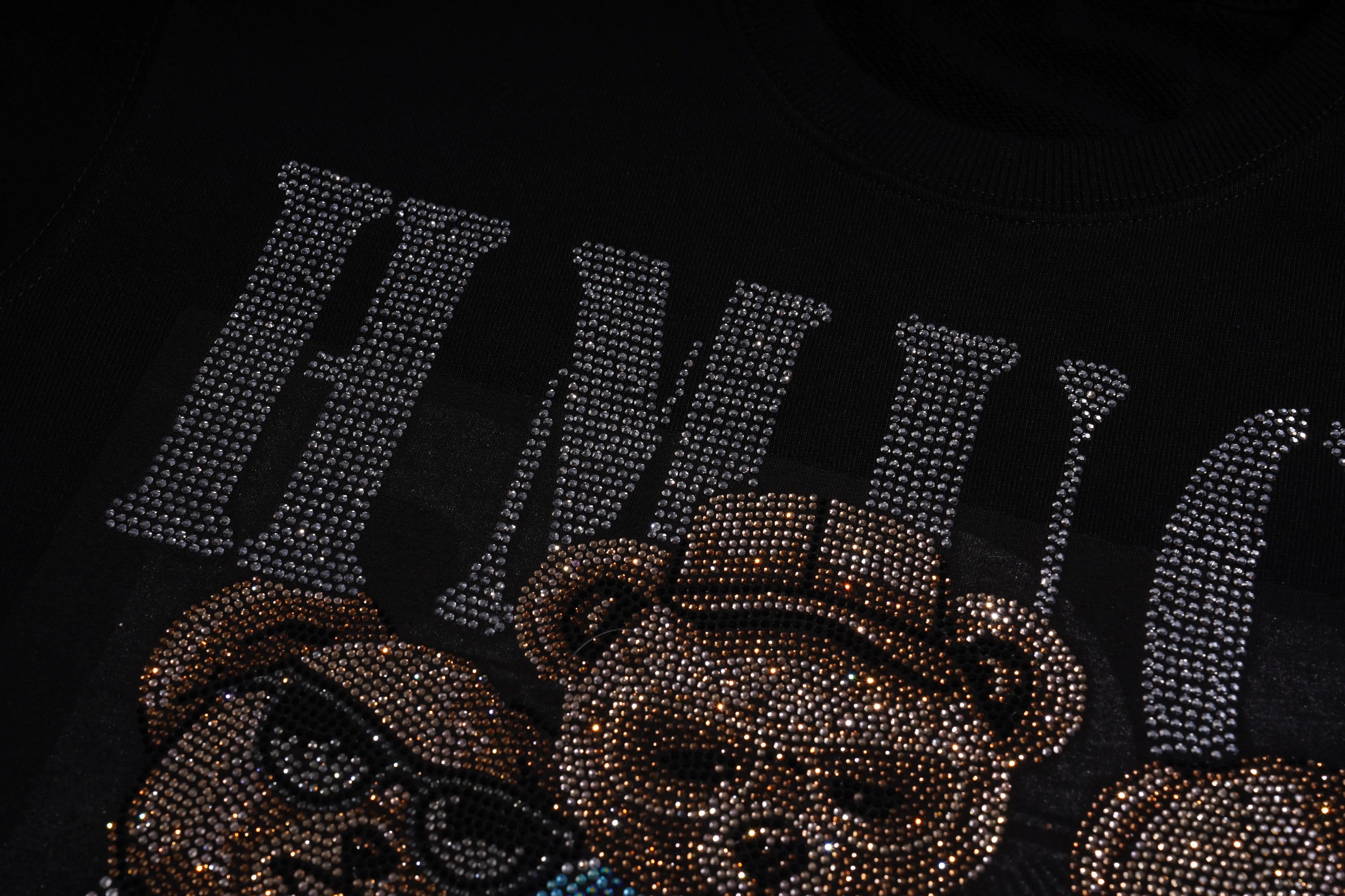 TCH HMUCH Rhinestone Triple Bear Sweatshirt Luxury Streetwear Brand Official Showcase
