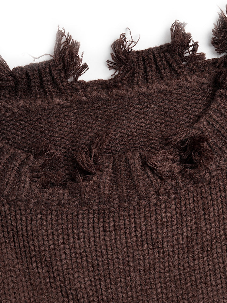 tch labubu rhinestone mesh contrast sweater coffee HighEnd Luxury Streetwear Brand Official Showcase