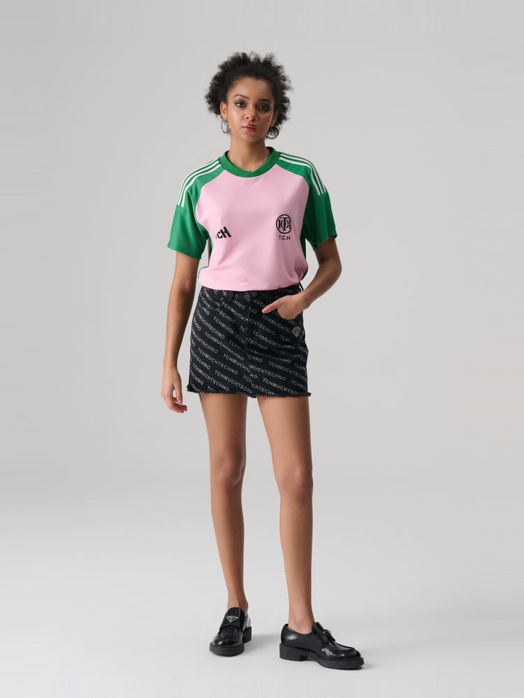 tch letter printed mini denim skirt black HighEnd Luxury Streetwear Brand Official Showcase
