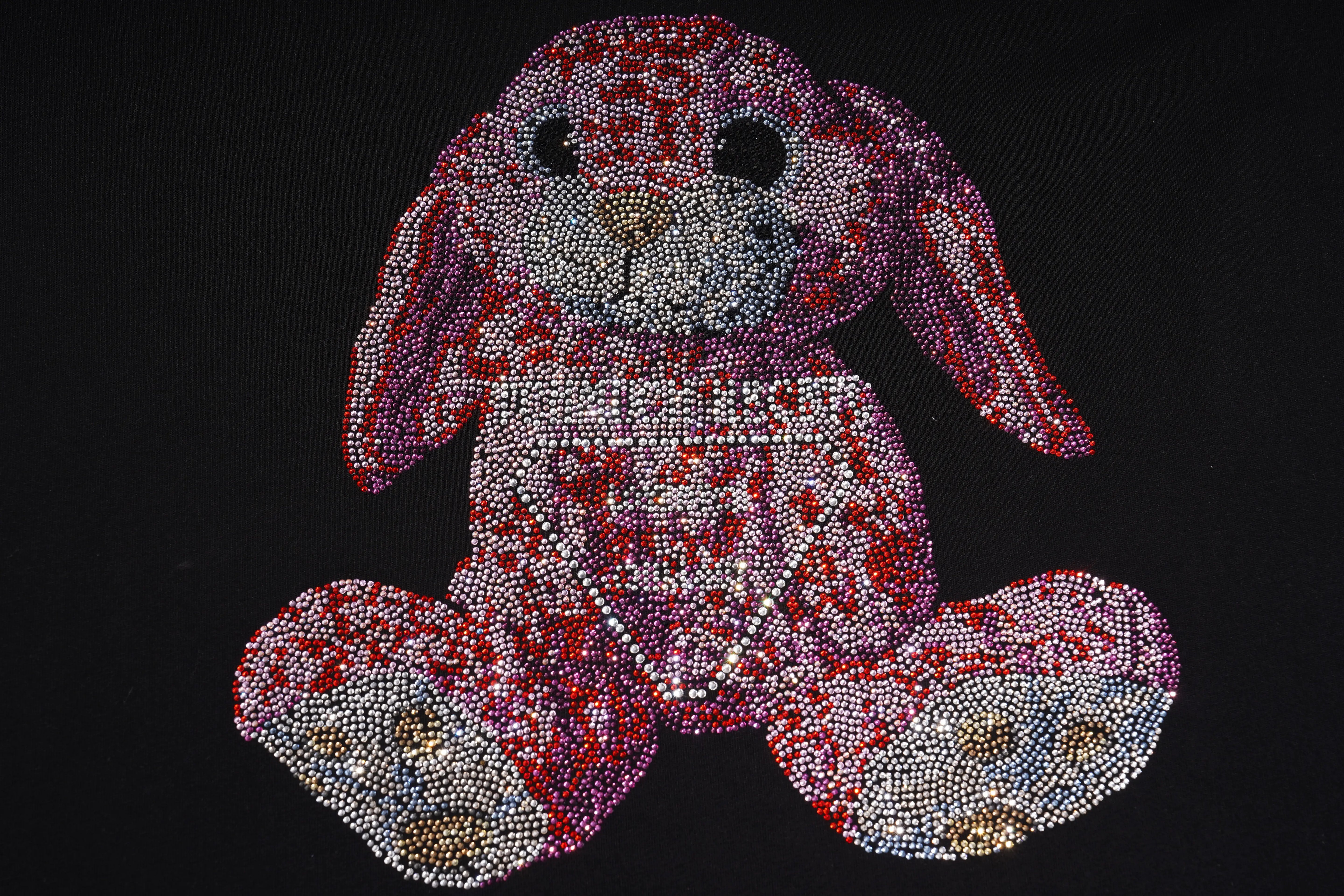 TCH London Bunny Rhinestone Graphic T-Shirt Luxury Streetwear Brand Official Showcase