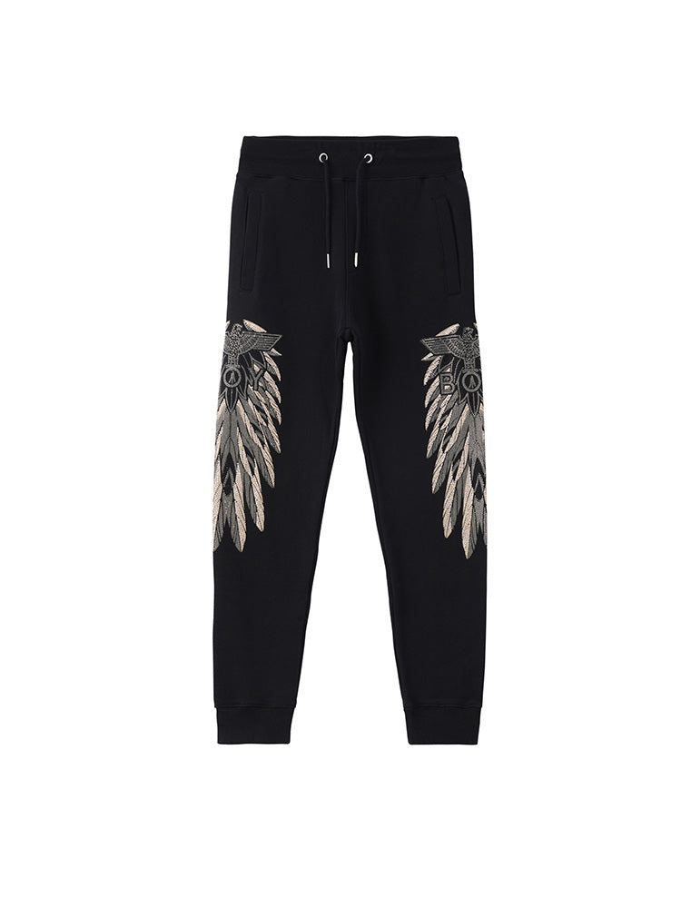 tch luxe winged rhinestone jogger pants black HighEnd Luxury Streetwear Brand Official Showcase