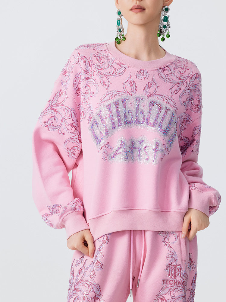 tch luxury graphic rhinestone letter sparkle top pink HighEnd Luxury Streetwear Brand Official Showcase