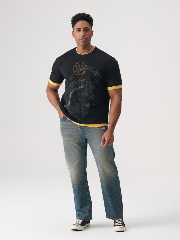 tch men rhinestone casual straight jeans blue HighEnd Luxury Streetwear Brand Official Showcase