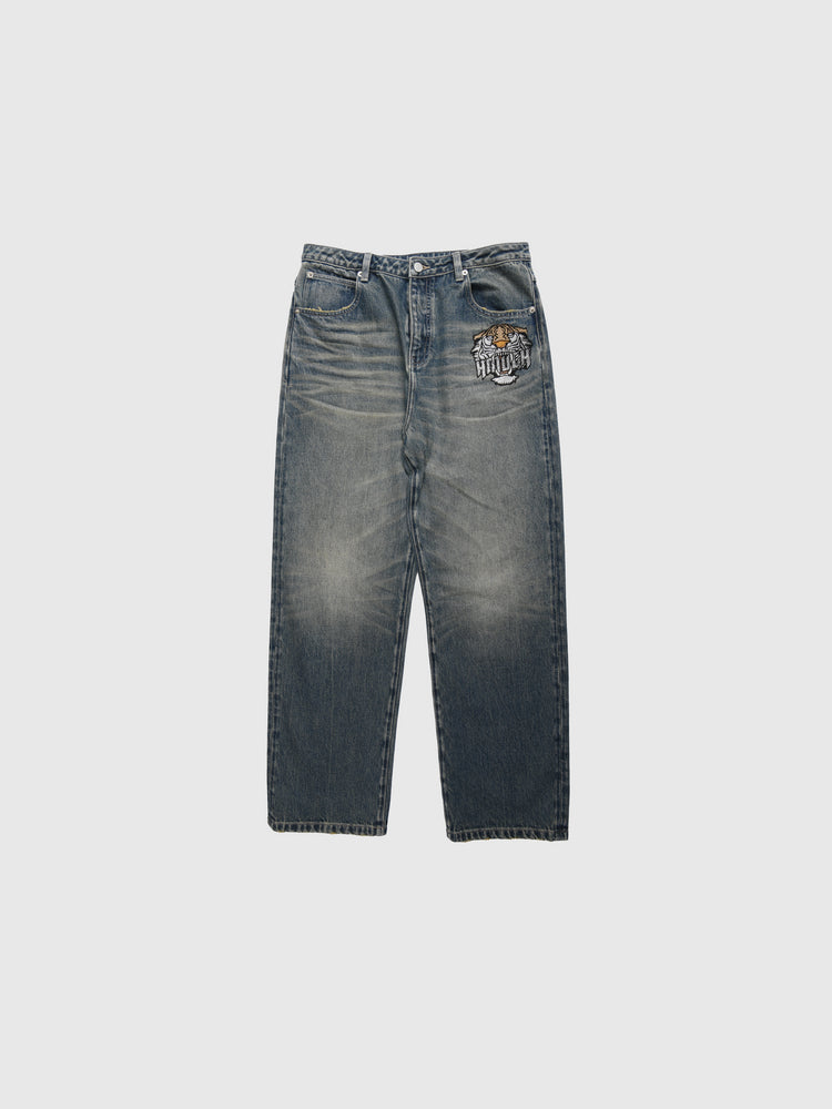 tch men rhinestone casual straight jeans blue HighEnd Luxury Streetwear Brand Official Showcase