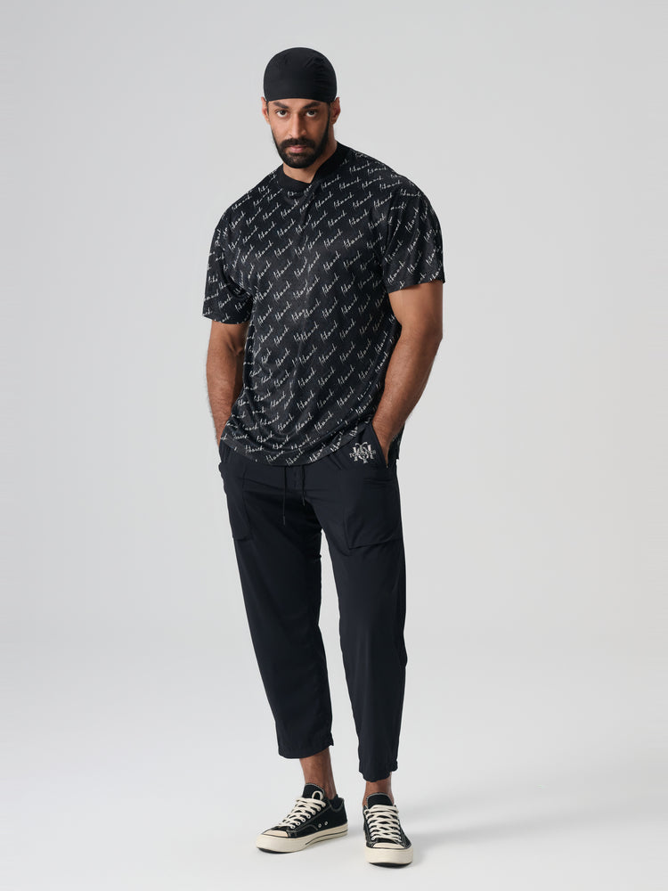 tch men's graphic loose straight pants black HighEnd Luxury Streetwear Brand Official Showcase