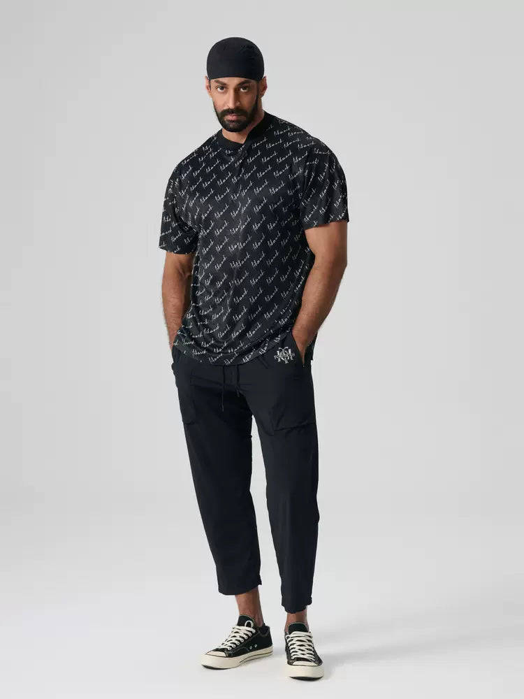 tch men's graphic loose straight pants black HighEnd Luxury Streetwear Brand Official Showcase