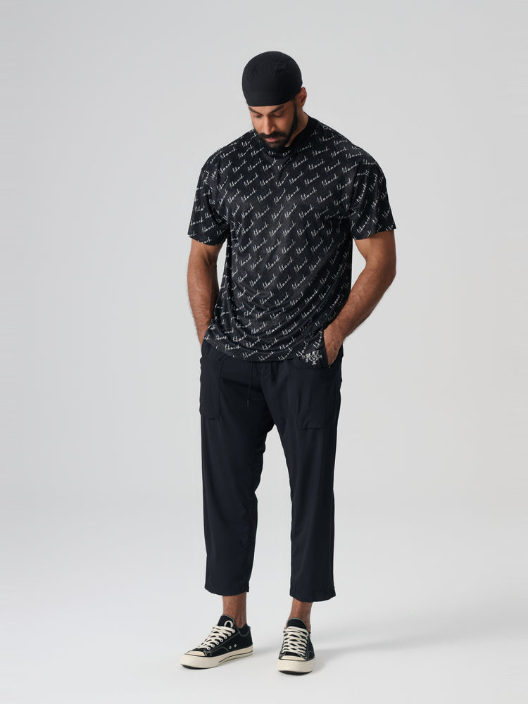 tch men's graphic loose straight pants black HighEnd Luxury Streetwear Brand Official Showcase