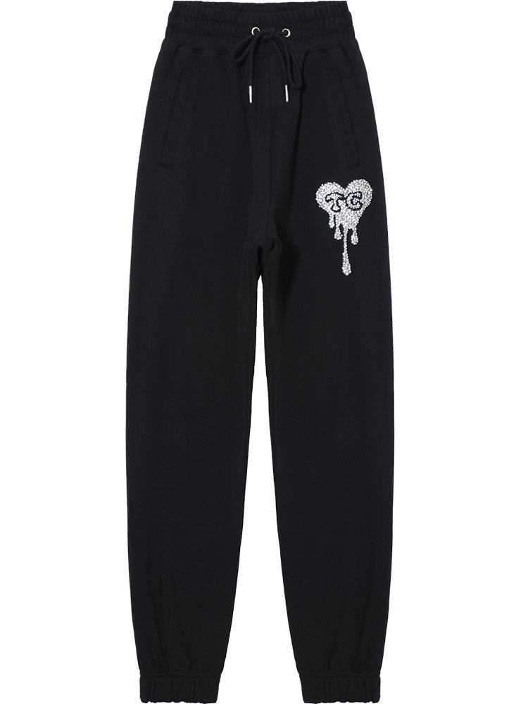 tch men's rhinestone graphics tapered pants with pocket black HighEnd Luxury Streetwear Brand Official Showcase
