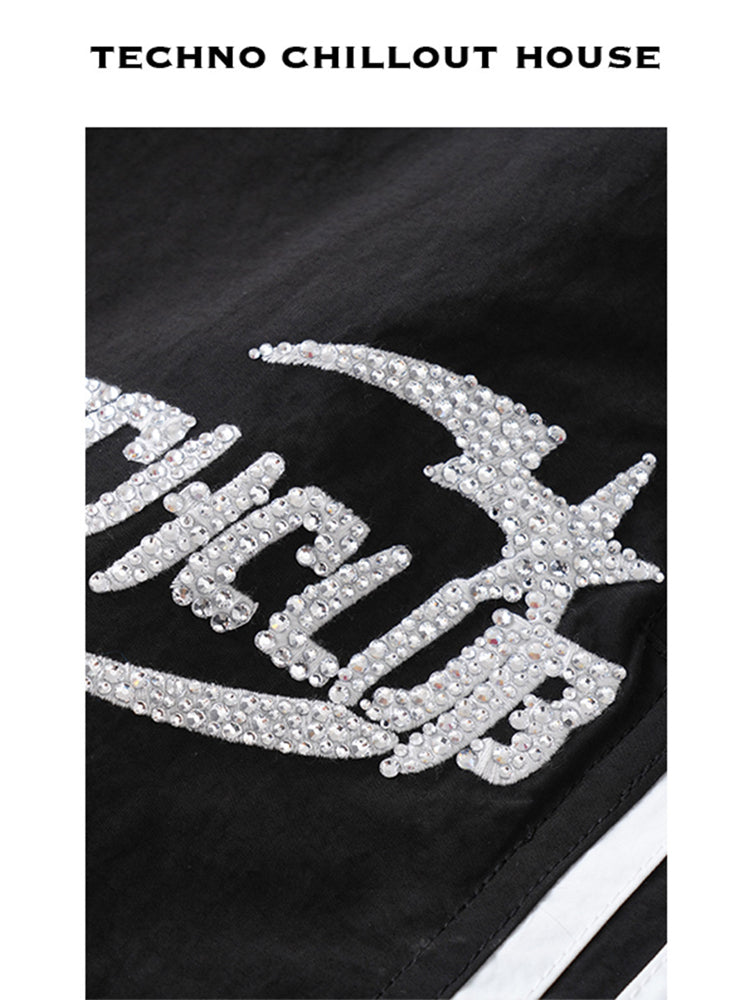 tch men's rhinestone pro racing nylon track pants black HighEnd Luxury Streetwear Brand Official Showcase