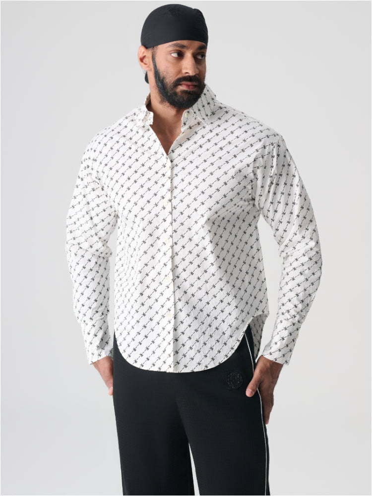 tch men's white slim fit printed shirt white HighEnd Luxury Streetwear Brand Official Showcase