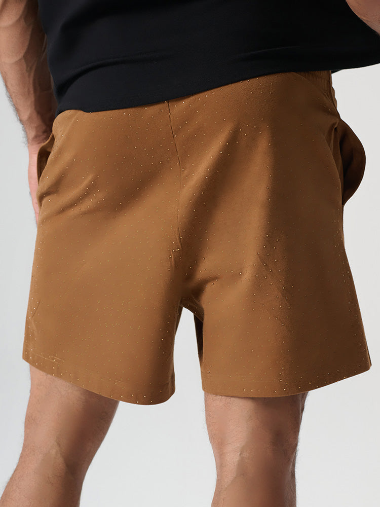tch mens rhinestone cotton jogging shorts brown HighEnd Luxury Streetwear Brand Official Showcase