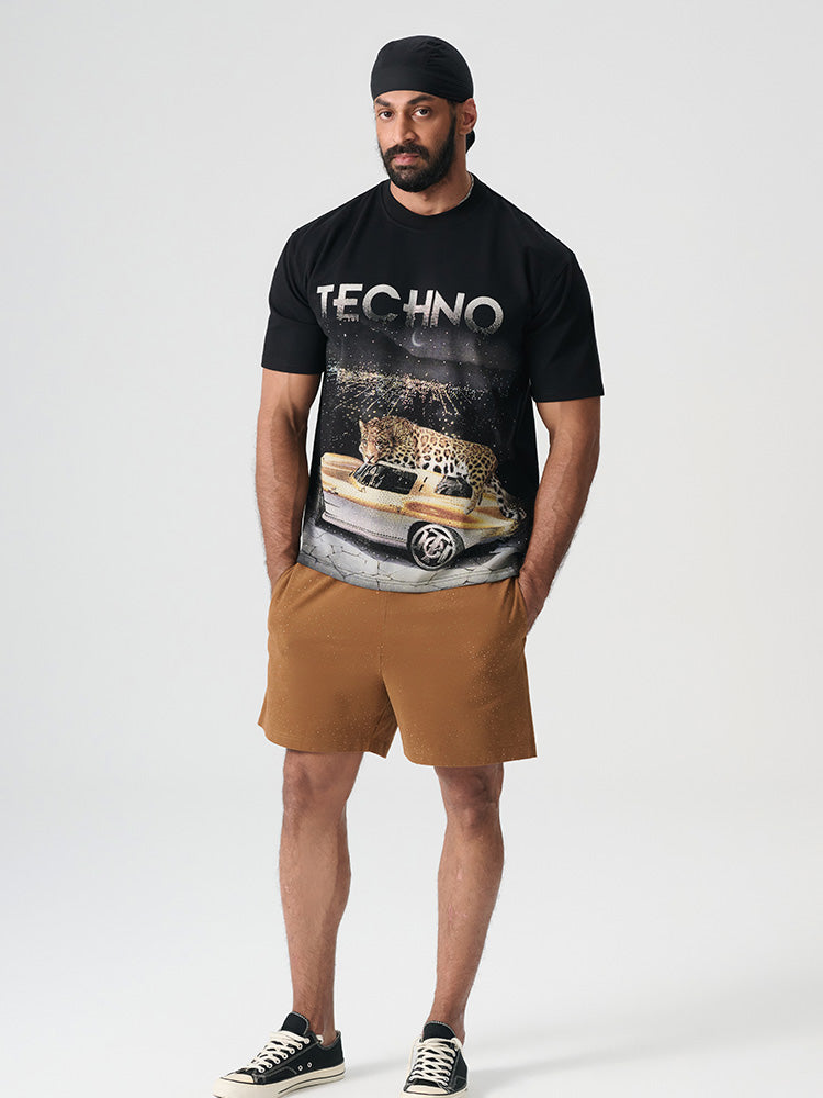 tch mens rhinestone cotton jogging shorts brown HighEnd Luxury Streetwear Brand Official Showcase