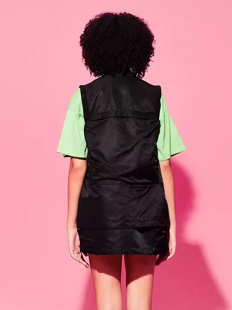 tch multi-pocket zip-up vest in black black HighEnd Luxury Streetwear Brand Official Showcase