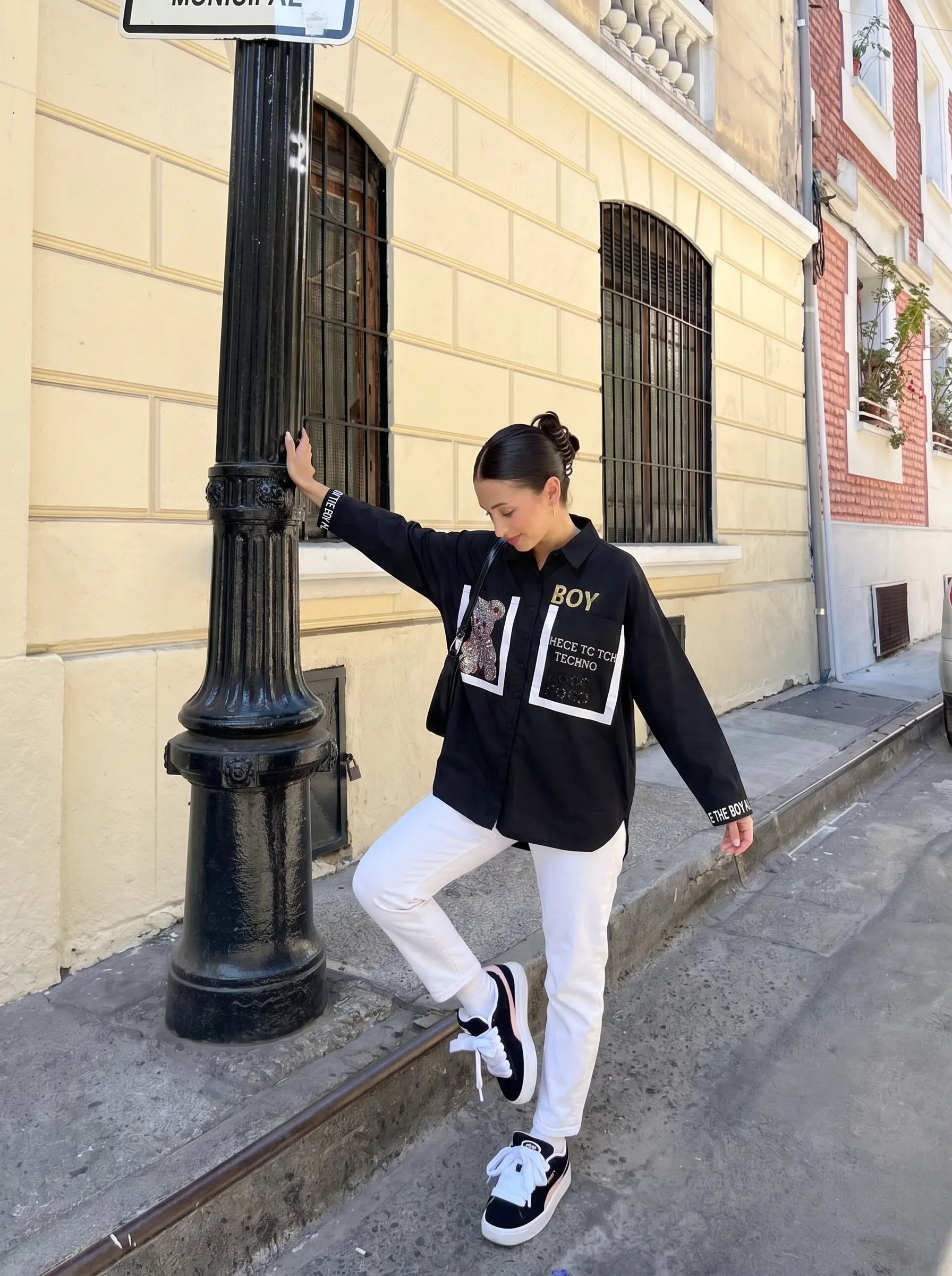 TCH Oversized Graphic Patchwork Shirt Jacket Luxury Streetwear Brand Official Showcase