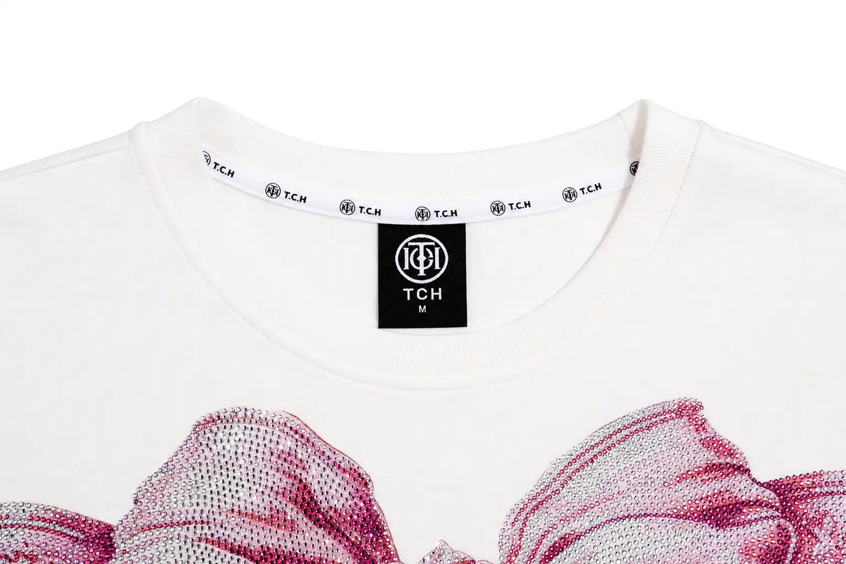 TCH Pink Bow Graphic Crewneck Sweatshirt Luxury Streetwear Brand Official Showcase