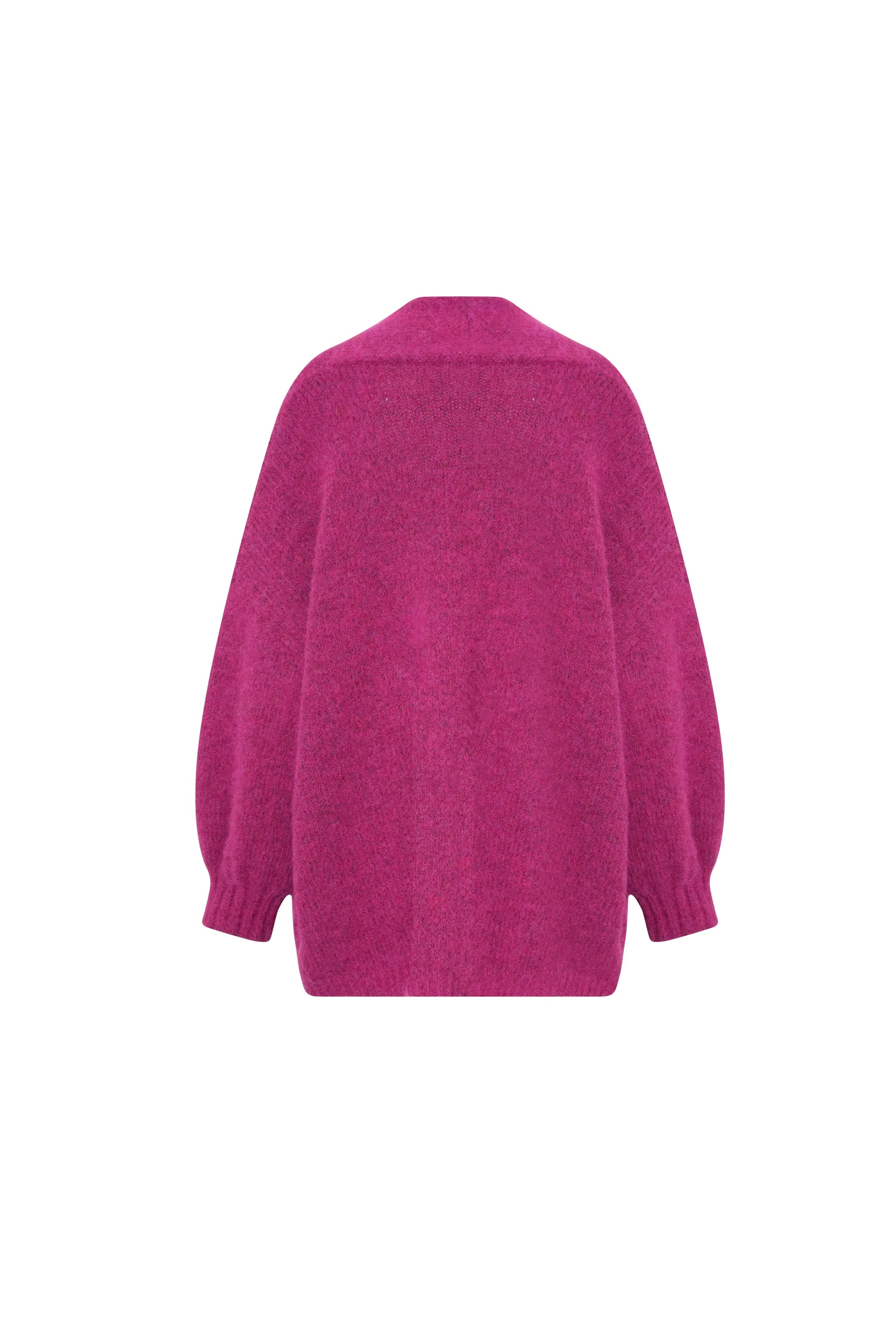 Pink cardigan on a white background, TCH Pink Rhinestone Bear Knit Cardigan