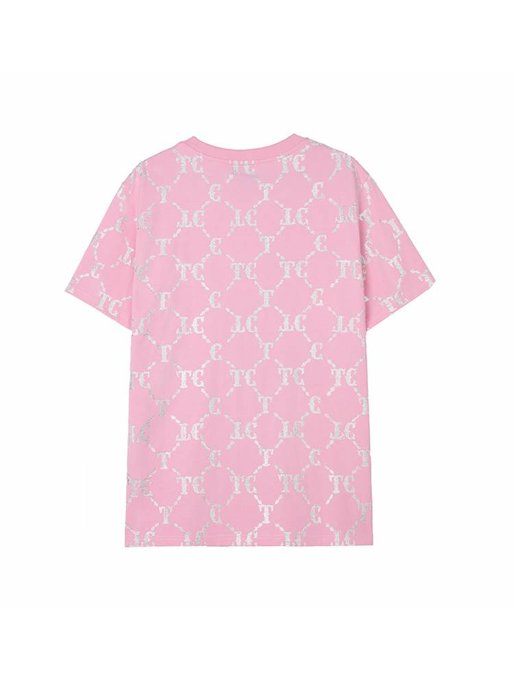 tch pink t-shirt with cartoon design and hand-applied rhinestones pink HighEnd Luxury Streetwear Brand Official Showcase