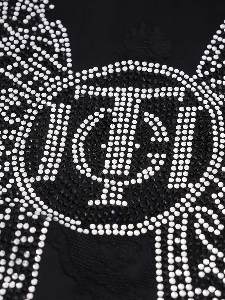 TCH Prasale Graphic Bow Rhinestone T-Shirt black HighEnd Luxury Streetwear Brand Official Showcase