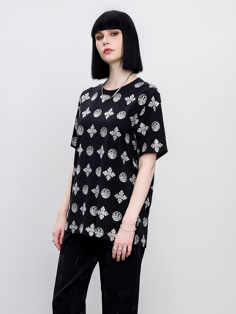tch pre-sale logo rhinestone allover graphic t-shirt black HighEnd Luxury Streetwear Brand Official Showcase