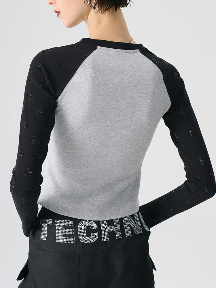 TCH Print Slim Fit Cropped T-Shirt Gray HighEnd Luxury Streetwear Brand Official Showcase