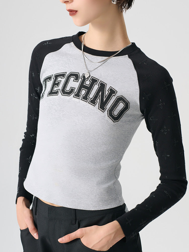 TCH Print Slim Fit Cropped T-Shirt Gray HighEnd Luxury Streetwear Brand Official Showcase