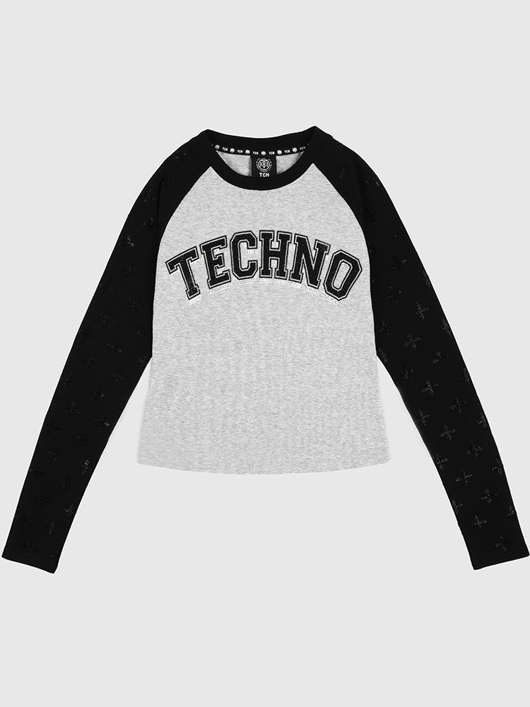 TCH Print Slim Fit Cropped T-Shirt Gray HighEnd Luxury Streetwear Brand Official Showcase