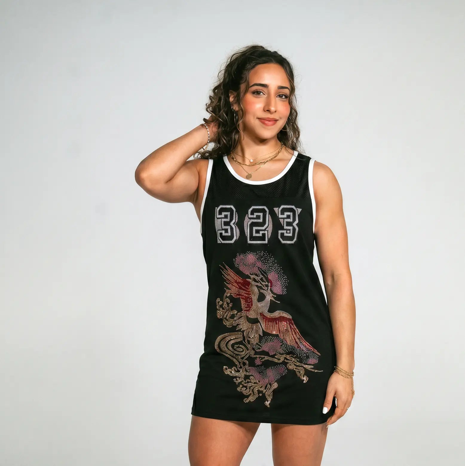 TCH Rhinestone 323 Graphic Phoenix Streetwear Tank Dress Luxury Streetwear Brand Official Showcase