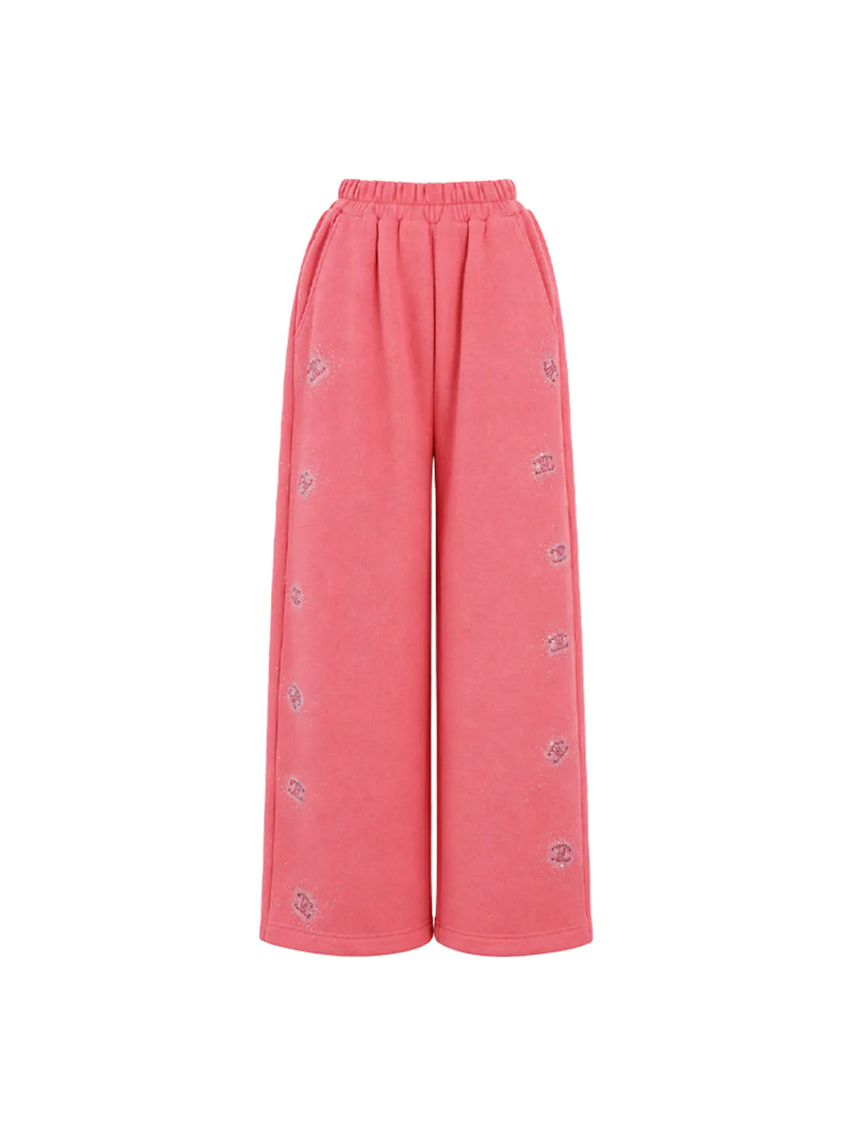 TCH Rhinestone Angel Wings Pink Tracksuit Set