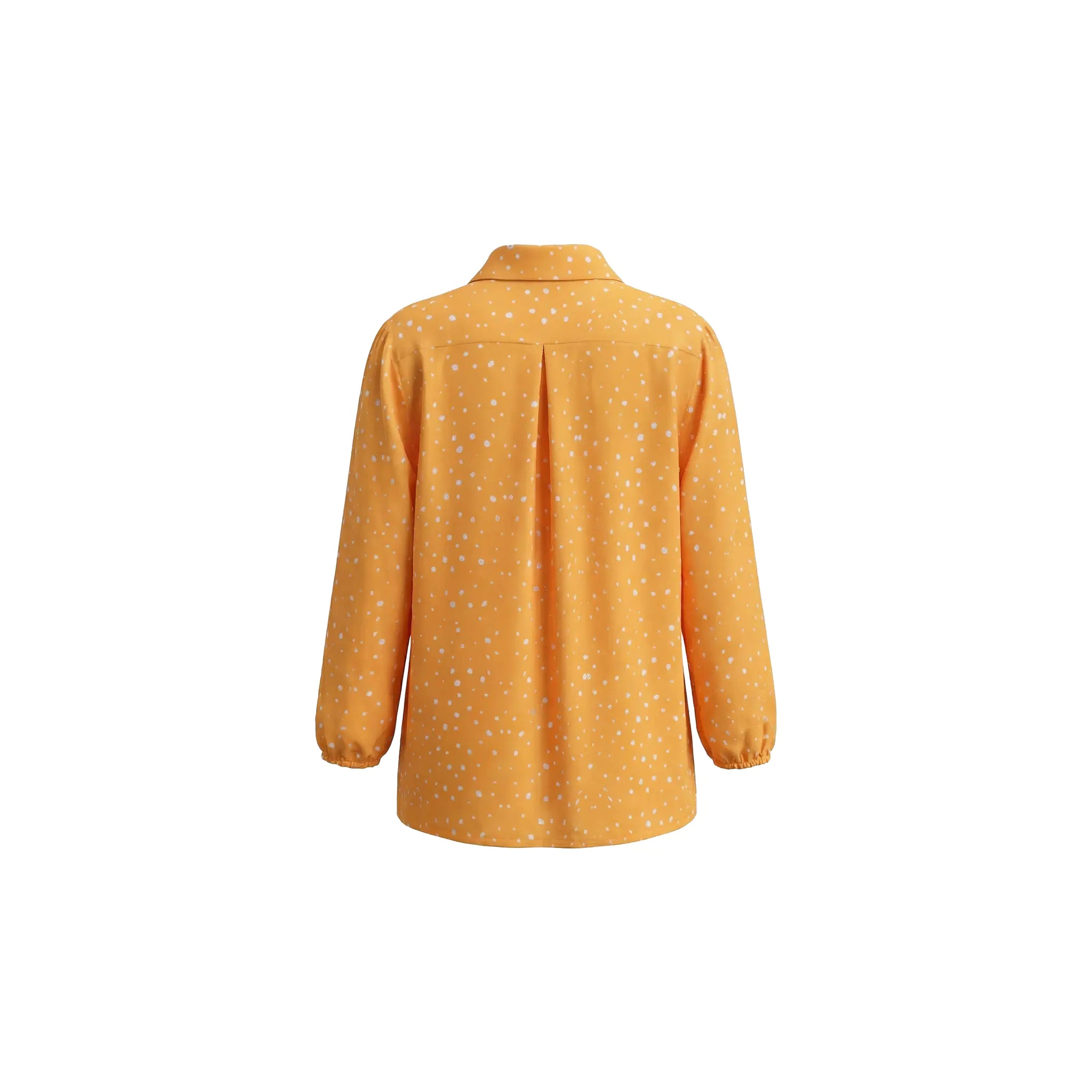 Yellow shirt with a subtle pattern on a white background, TCH Rhinestone Animal Polka Dot Shirt
