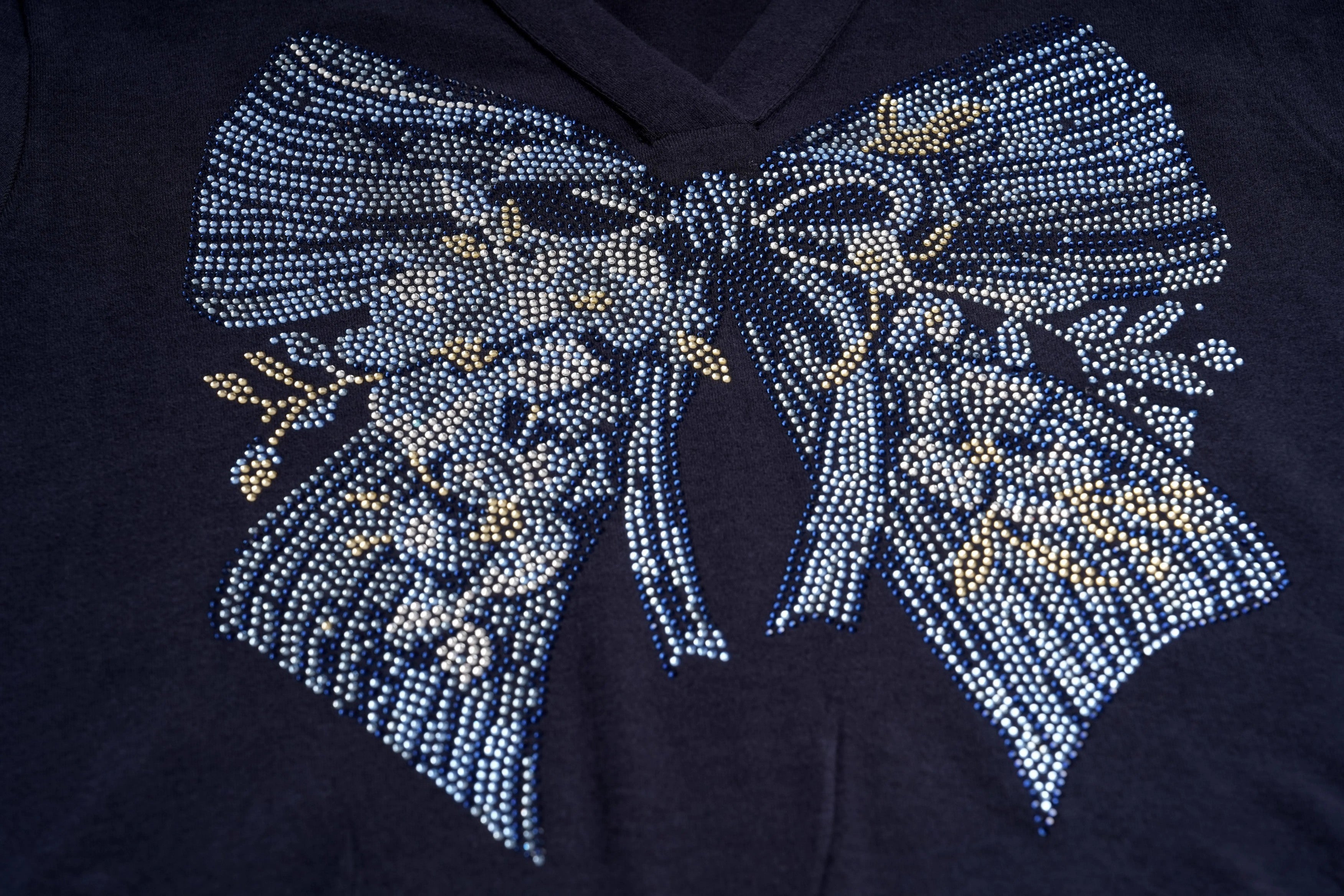 TCH Rhinestone Bow Detail Longline Hoodie Set - 11