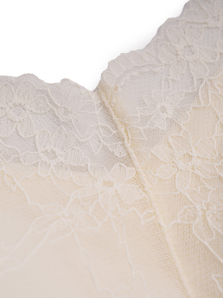 tch rhinestone bow floral lace padded bandeau cami beige HighEnd Luxury Streetwear Brand Official Showcase