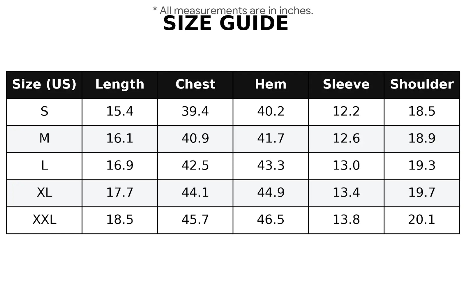 A size guide table showing measurements in inches for sizes S through XXL, with columns for Length, Chest, Hem, Sleeve, and Shoulder. TCH Rhinestone Butterfly V-Neck Oversized Baseball T-Shirt