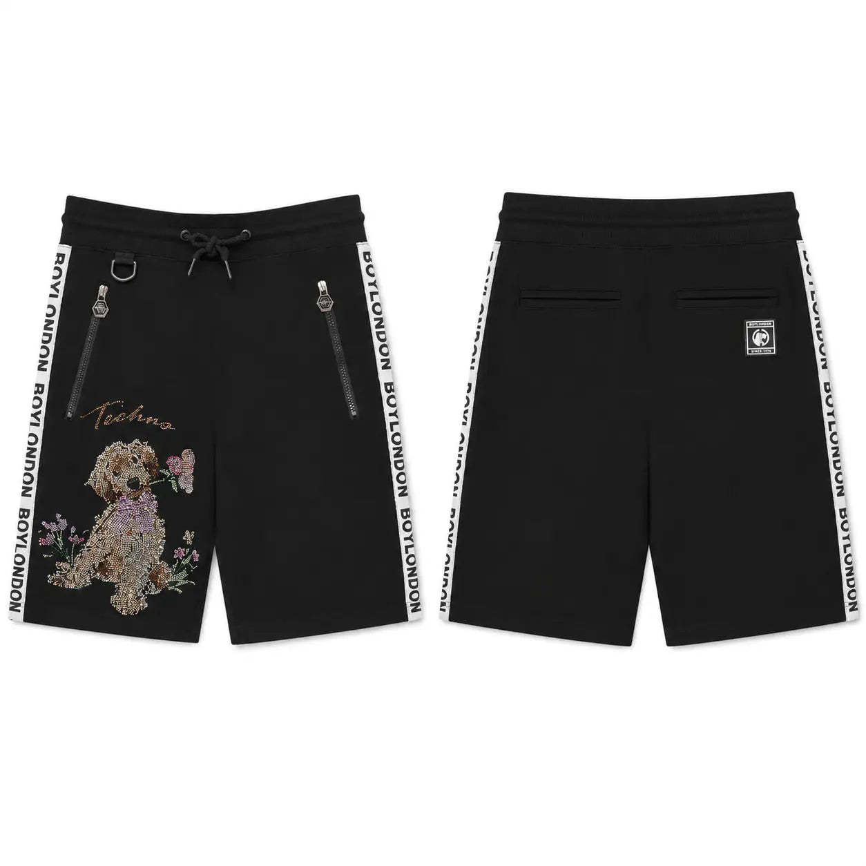 TCH Rhinestone Dog Jogger Shorts Luxury Streetwear Brand Official Showcase