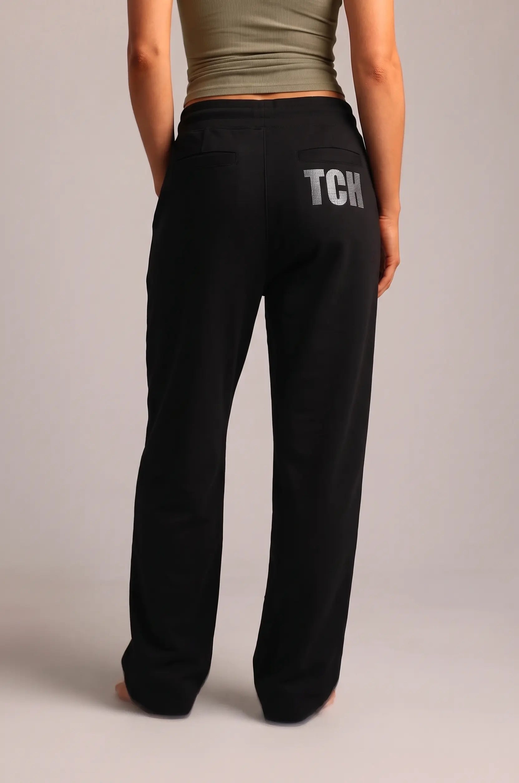 TCH Rhinestone Feather Full-Pattern Pants Luxury Streetwear Brand Official Showcase