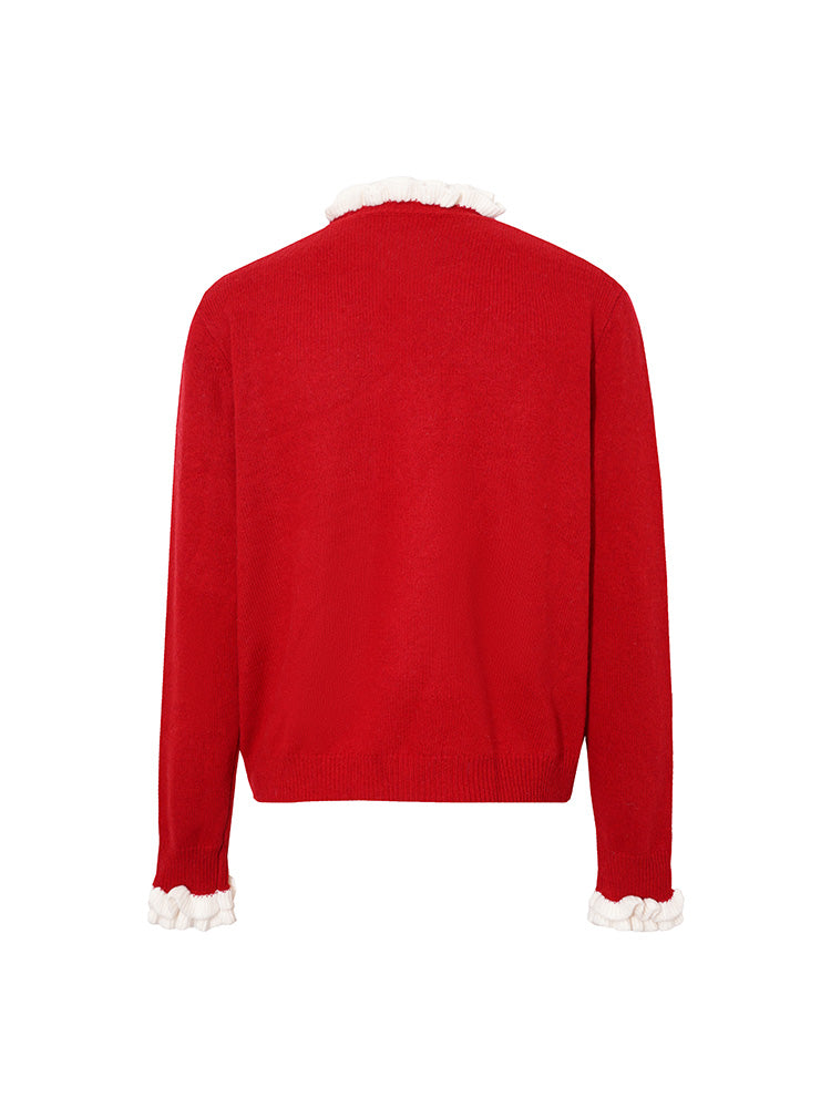 tch rhinestone firework party knit cardigan red HighEnd Luxury Streetwear Brand Official Showcase